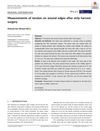 Measurements of tension on wound edges after strip harvest surgery