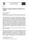 Diagnosis of hyperandrogenism: Biochemical criteria
