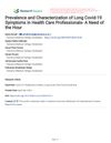 Prevalence and Characterization of Long Covid-19 Symptoms in Health Care Professionals- A Need of the Hour