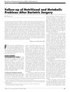 Follow-up of Nutritional and Metabolic Problems After Bariatric Surgery