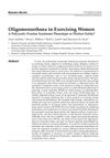 Oligomenorrhoea in Exercising Women