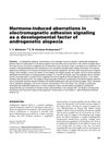 Hormone-induced aberrations in electromagnetic adhesion signaling as a developmental factor of androgenetic alopecia