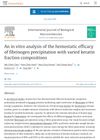 An in vitro analysis of the hemostatic efficacy of fibrinogen precipitation with varied keratin fraction compositions