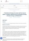 Testosterone therapy for women with low sexual desire: a position statement from the Brazilian Society of Endocrinology and Metabolism