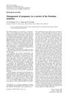 Management of pregnancy in a carrier of the Donohue mutation