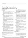 Dermatology Issues in Sports