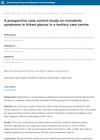 A prospective case control study on metabolic syndrome in lichen planus in a tertiary care centre