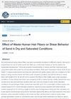 Effect of Waste Human Hair Fibers on Shear Behavior of Sand in Dry and Saturated Conditions