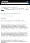 Role of ACE2 polymorphism in COVID-19: impact of age