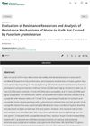 Evaluation of Resistance Resources and Analysis of Resistance Mechanisms of Maize to Stalk Rot Caused by Fusarium Graminearum