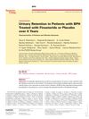 Urinary Retention in Patients with BPH Treated with Finasteride or Placebo over 4 Years