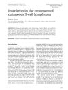 Interferon in the treatment of cutaneous T-cell lymphoma