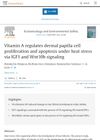 Vitamin A regulates dermal papilla cell proliferation and apoptosis under heat stress via IGF1 and Wnt10b signaling