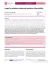 Lugol's solution-induced painless thyroiditis