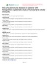 Risk of autoimmune diseases in patients with RASopathies: systematic study of humoral and cellular immunity
