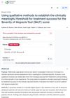 Using qualitative methods to establish the clinically meaningful threshold for treatment success for the Severity of Alopecia Tool (SALT) score