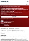 A hybrid hydrogel encapsulating human umbilical cord mesenchymal stem cells enhances diabetic wound healing