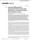 Impaired differentiation potential of CD34-positive cells derived from mouse hair follicles after long-term culture