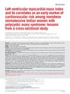 Left ventricular myocardial mass index and its correlates as an early marker of cardiovascular risk among nonobese normotensive Indian women with polycystic ovary syndrome: lessons from a cross-sectional study