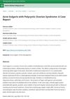 Acne Vulgaris With Polycystic Ovarian Syndrome: A Case Report