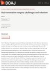 Hair restoration surgery: challenges and solutions