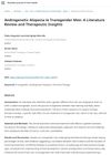 Androgenetic Alopecia in Transgender Men: A Literature Review and Therapeutic Insights
