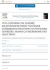 TU55. EXPLORING THE GENOMIC RELATIONSHIP BETWEEN TWO MAJOR DETERMINANT PHENOTYPES OF PSYCHIATRIC DISORDERS: HUMAN GUT MICROBIOME AND SLEEP TRAITS