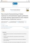 Non-invasive biomonitoring of infant exposure to environmental organic pollutants in north-western Spain based on hair analysis. Identification of potential sources