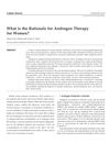 What is the Rationale for Androgen Therapy for Women?