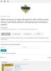 Safety measures in high-risk patients with cardiovascular disease and elderly patients undergoing hair restoration surgery