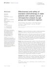 Effectiveness and safety of standard chemotherapy in older patients with ovarian cancer: a retrospective analysis by age group and treatment regimen