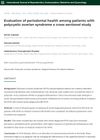 Evaluation of periodontal health among patients with polycystic ovarian syndrome a cross sectional study
