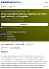 Electrospun 3D Nanofibrous Materials and Their Applications in Orthopaedics