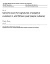 Genome scan for signatures of adaptive evolution in wild African goat (capra nubiana)