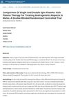 Comparison of Single and Double-Spin Platelet-Rich Plasma Therapy for Treating Androgenetic Alopecia in Males: A Double-Blinded Randomized Controlled Trial